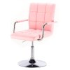 Židle VERONA na stříbrném talíři - světla růžová