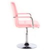 Židle VERONA na stříbrném talíři - světla růžová