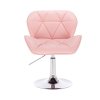 Kosmetická židle MILANO na kulaté podstavě růžová