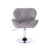 Židle MILANO na stříbrném talíři - šedá