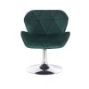 Židle MILANO VELUR na stříbrném talíři - zelená