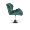 Židle MILANO VELUR na stříbrném talíři - zelená