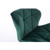 Židle MILANO VELUR na stříbrném talíři - zelená