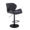 Barová židle MILANO na černém talíři  - černá