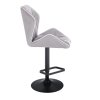 Barová židle MILANO MAX na černém talíři - šedá