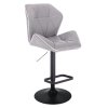 Barová židle MILANO MAX na černém talíři - šedá