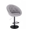 Barová židle VERA na černém talíři - šedá