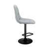 Barová židle SAMSON na černém talíři - šedá