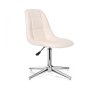 Židle SAMSON na stříbrném kříži - krémová