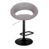 Barová židle NAPOLI na černém talíři - šedá