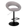 Barová židle NAPOLI na černém talíři - šedá