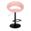 Barová židle NAPOLI na černém talíři - světle růžová