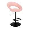 Barová židle NAPOLI na černém talíři - světle růžová