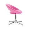 Židle NAPOLI VELUR na stříbrném kříži - růžová