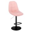 Barová židle SAMSON na černém talíři - světle růžová