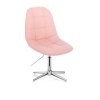 Židle SAMSON na stříbrném kříži - světle růžová