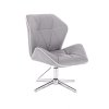 Židle MILANO MAX na stříbrném kříži - šedá