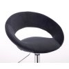 Židle NAPOLI VELUR na černé podstavě s kolečky - černá