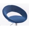 Židle NAPOLI VELUR na černé podstavě s kolečky - modrá