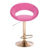 Barová židle NAPOLI VELUR na zlatém talíři - růžová