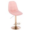 Barová židle SAMSON na zlatém talíři - světle růžová