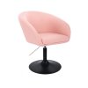 Židle VENICE na černém talíři - světle růžová