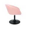 Židle VENICE na černém talíři - světle růžová