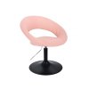 Židle NAPOLI na černém talíři - světle růžová