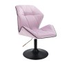 Židle MILANO MAX VELUR na černém talíři - levandule