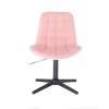 Židle PARIS na černém kříži - světle růžová