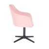 Křeslo ANDORA na černém kříži - světle růžové