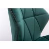 Židle MILANO MAX VELUR na černém talíři - zelená