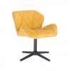 Židle MILANO VELUR na černém kříži - žlutá