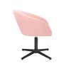 Židle VENICE na černém kříži - světle růžová