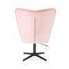 Křeslo AURORA VELUR na černém kříži - světle růžové