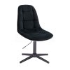 Židle SAMSON VELUR na černém kříži - černá