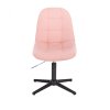 Židle SAMSON na černém kříži - světle růžová