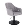 Křeslo ROMA na černém talíři - šedé