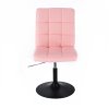 Židle TOLEDO na černém talíři - světle růžová