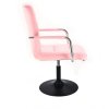 Židle VERONA na černém talíři - světle růžová