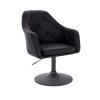 Křeslo ANDORA na černém talíři - černé
