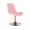 Kosmetická židle PARIS na zlatém talíři - růžová