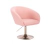 Židle VENICE na zlatém talíři - světle růžová