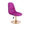 Židle SAMSON VELUR na zlatém talíři - fuchsie