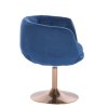 Židle MONTANA VELUR na zlatém talíři - modrá