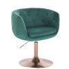 Židle MONTANA VELUR na zlatém talíři - zelená
