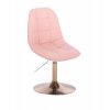 Kosmetická židle SAMSON na zlatém talíři - růžová