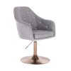 Kosmetická židle ROMA na zlatém talíři - šedá