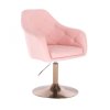 Kosmetická židle ROMA na zlatém talíři - růžová