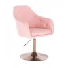 Kosmetická židle ROMA na zlatém talíři - růžová
